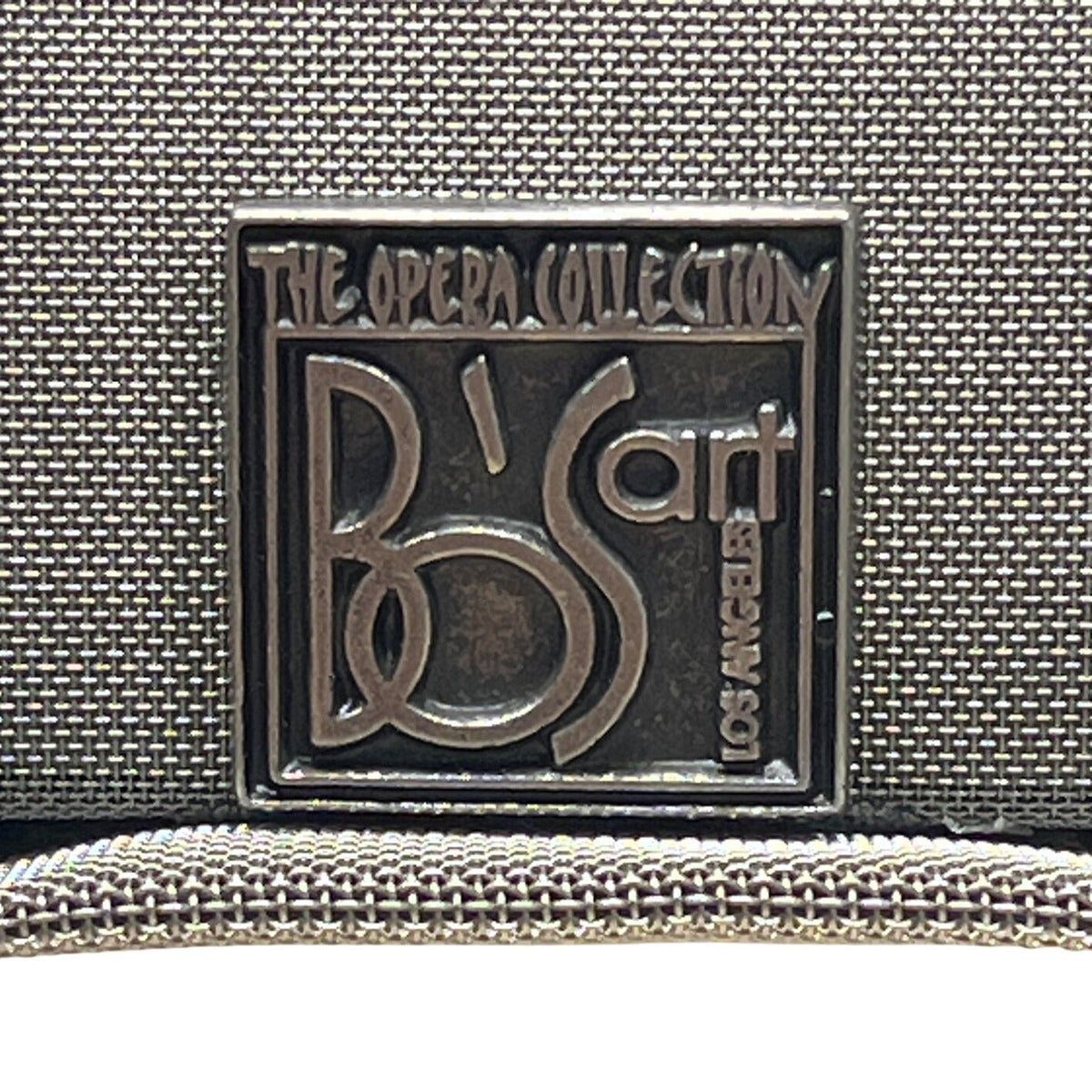 BoSart Opera Collection Silver & Black Crossbody Bag With Structured Frame Sz S