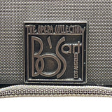 BoSart Opera Collection Silver & Black Crossbody Bag With Structured Frame Sz S