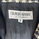 Giorgio Armani Le Collezioni Women’s Black and White Wool Coat Size 40/6