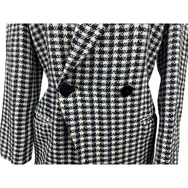 Giorgio Armani Le Collezioni Women’s Black and White Wool Coat Size 40/6