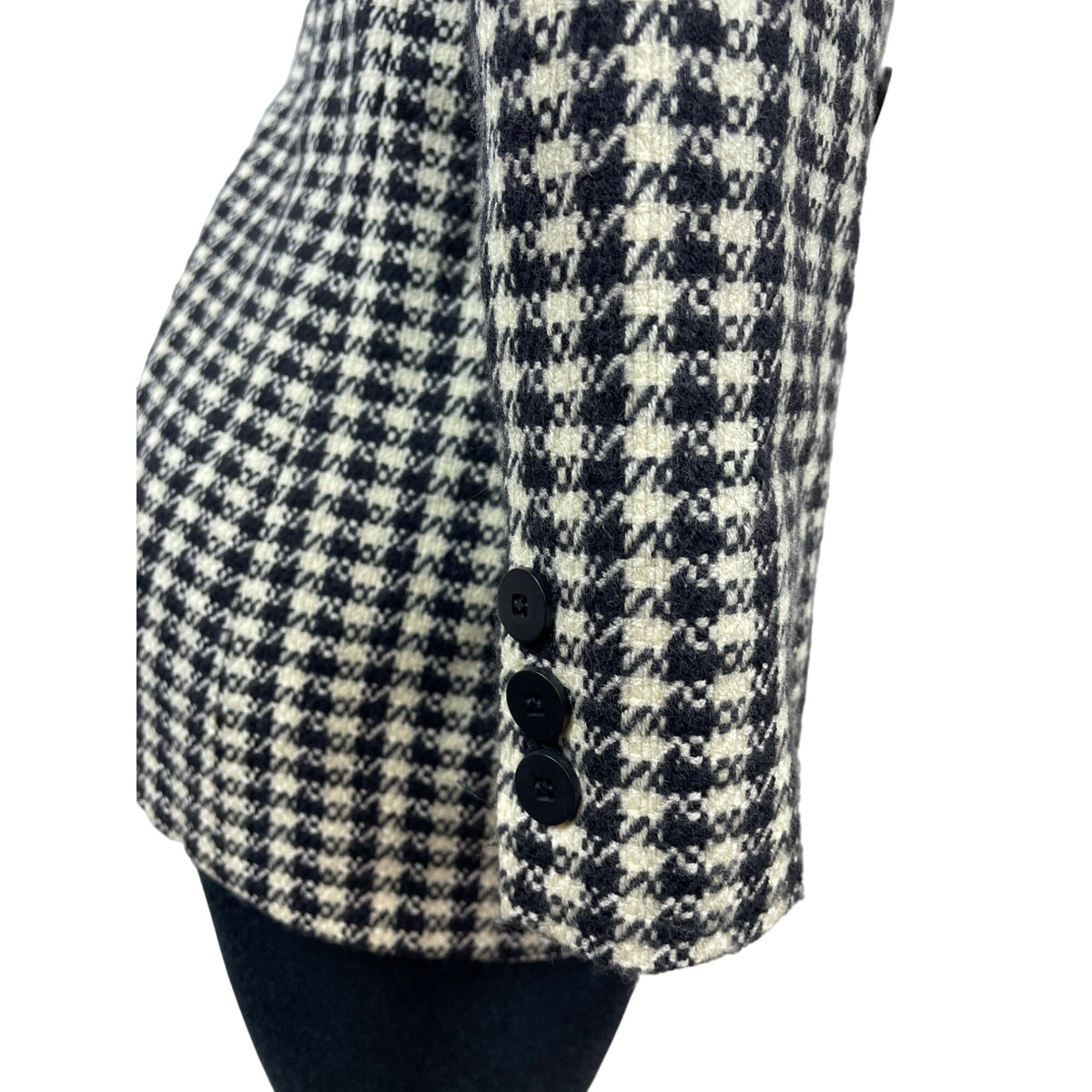 Giorgio Armani Le Collezioni Women’s Black and White Wool Coat Size 40/6
