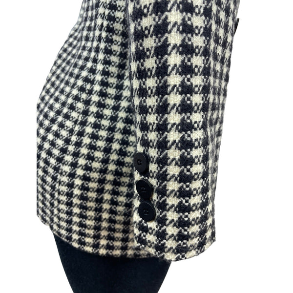 Giorgio Armani Le Collezioni Women’s Black and White Wool Coat Size 40/6