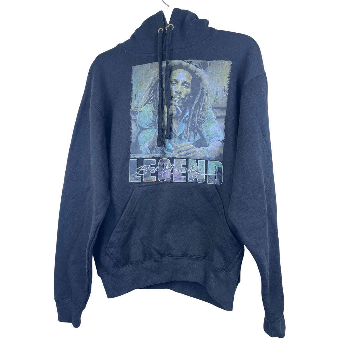 Pacific & Co Mens Black Cotton Legend Bob Marley Graphic Hoodie Small