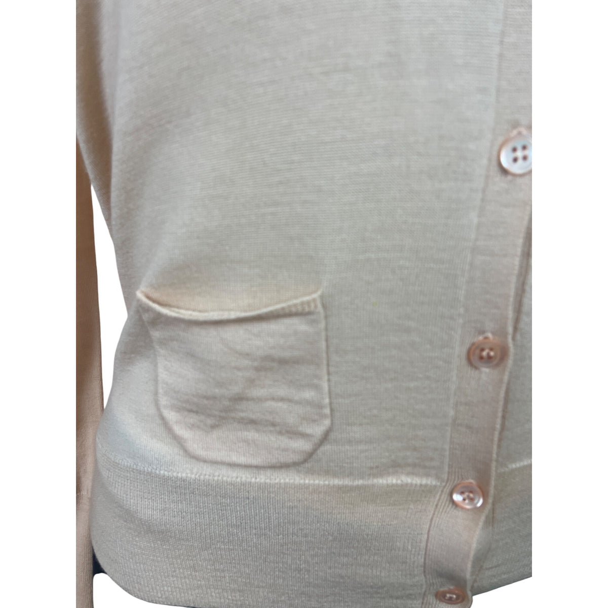 Saks Fifth Avenue Women’s Peach Cardigan Button Up Long Sleeve Sweater Size P/M