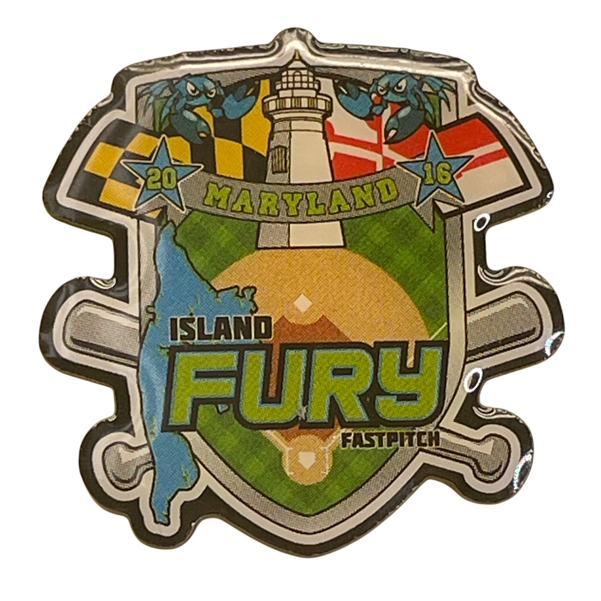 Maryland Island Fury Fastpitch 2016 Team Trading Pin