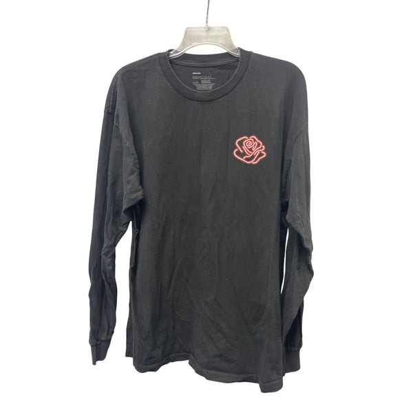 Public Opinion Mens Black Cotton Long Sleeve Thanks For Nothing Graphic Tee S