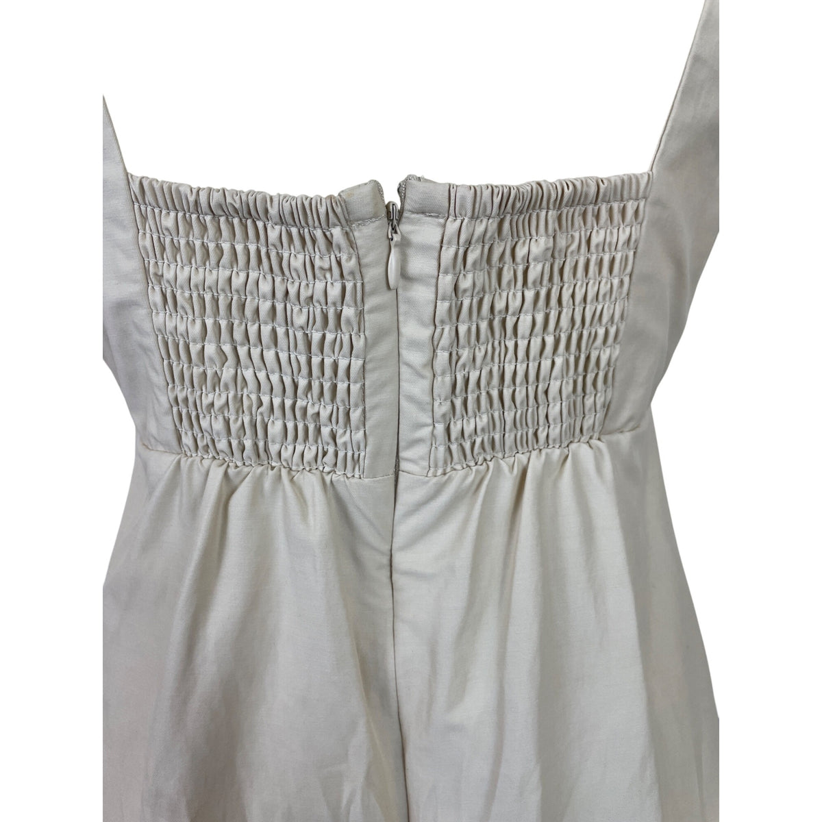 Maeve Womens Cream & Navy Midi Dress With Bow Detail Size S - New