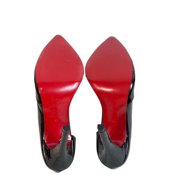 Christian Louboutin Women's Black Leather Iriza D’orsay 5in Heel Sz 40 (8.5 US)
