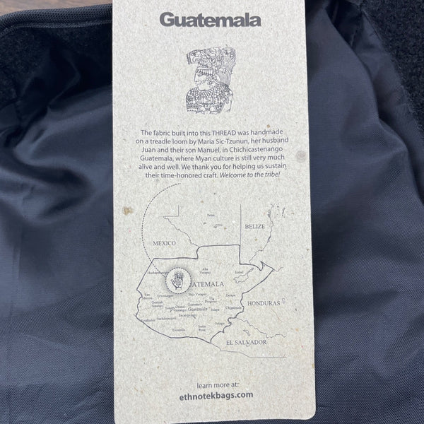 Ethnotek Guatemala Woven With Zippered Pocket Frontal Panel Thread Sz L - New