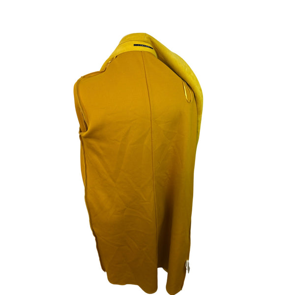 Tahari Womens Mustard Yellow Open Front Longline Jacket Size M