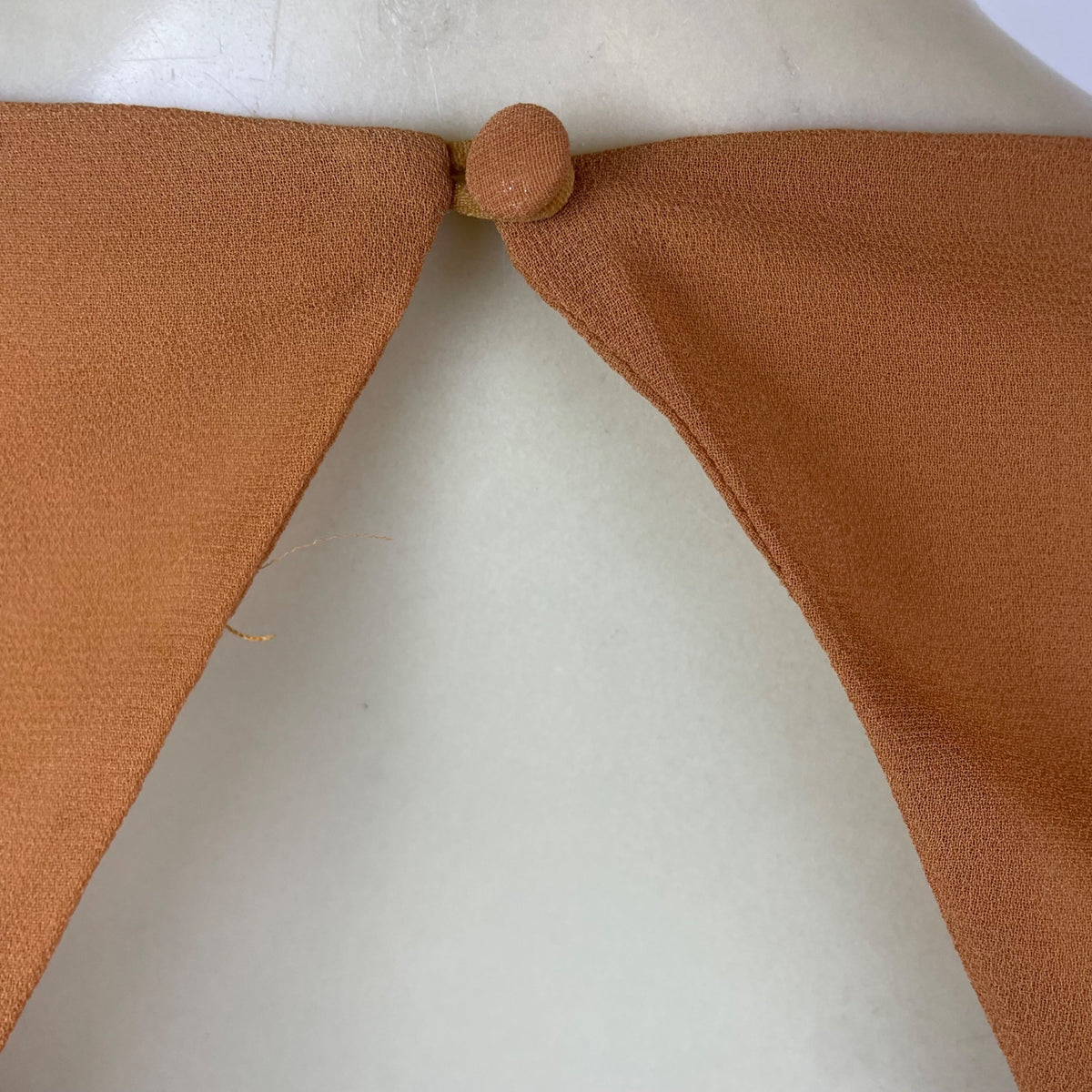 Idem Ditto Women’s Orange Polyester Ruched Long Sleeve Crop Top Size M