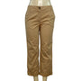 Talbots Womens Mocha Cropped Pants With Buttoned Cuffs Size 6 - New