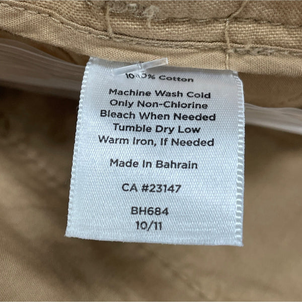 Talbots Womens Mocha Cropped Pants With Buttoned Cuffs Size 6 - New