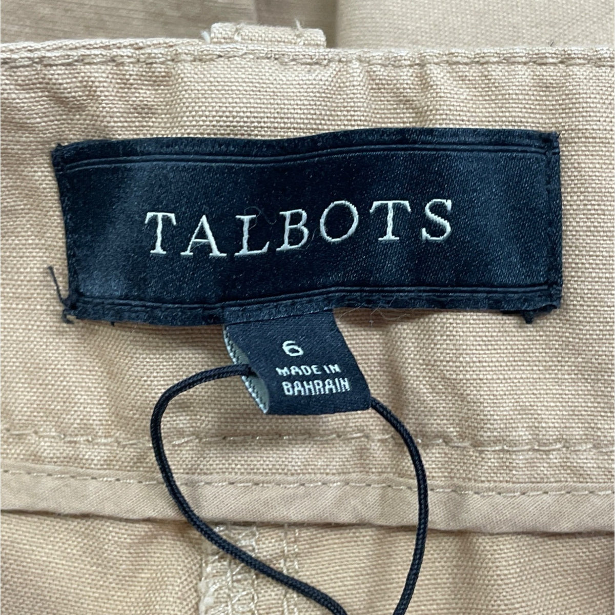 Talbots Womens Mocha Cropped Pants With Buttoned Cuffs Size 6 - New