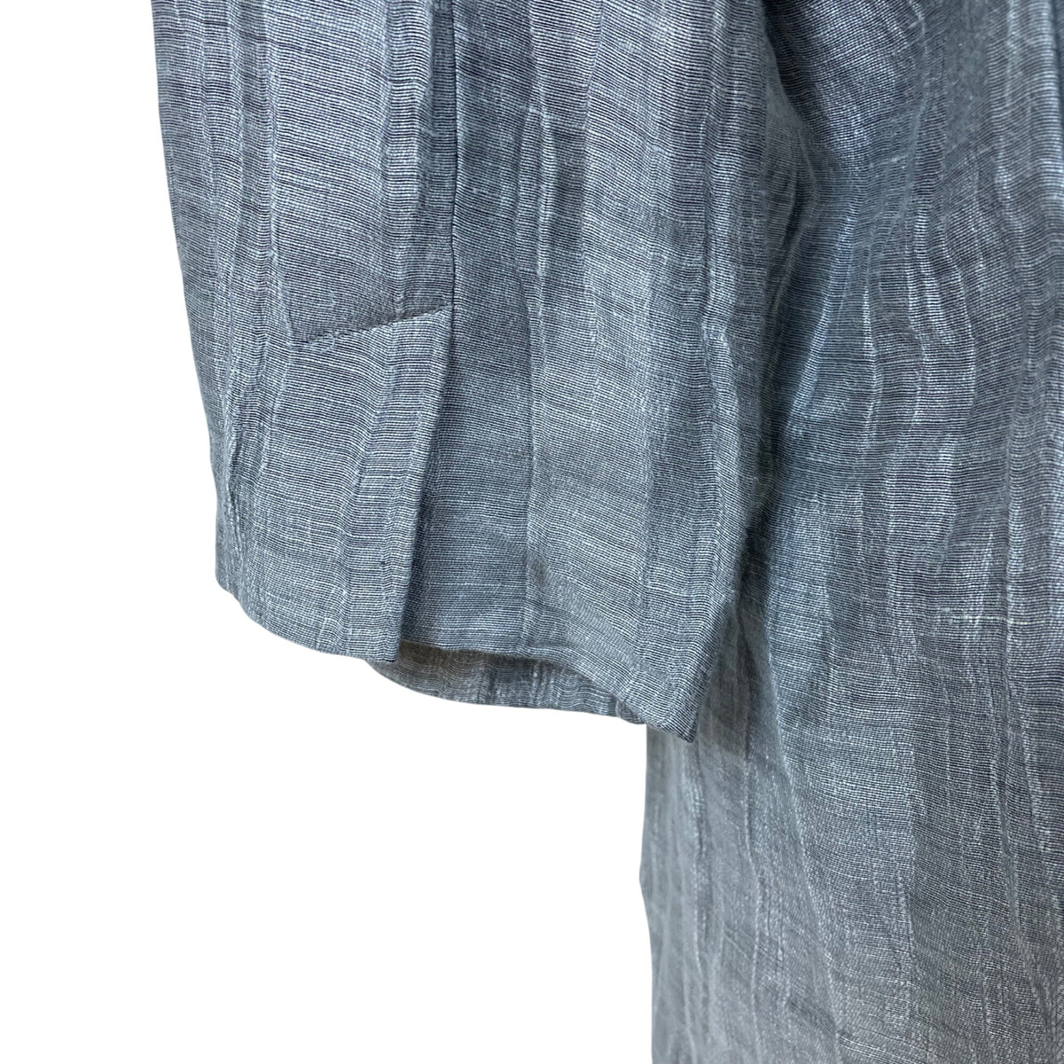 Eileen Fisher Women's Gray Textured Jacket 3/4 Sleeves Button-Up Front Sz S/P