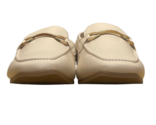 Cushionaire Women’s Cream Gold Snaffle Bit Memory Foam Loafers Size 9W