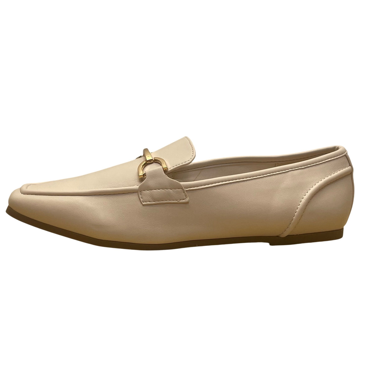 Cushionaire Women’s Cream Gold Snaffle Bit Memory Foam Loafers Size 9W