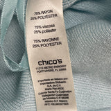 Chicos Women’s Light Blue Long Sleeve Turtleneck Sweater Size 2 - New