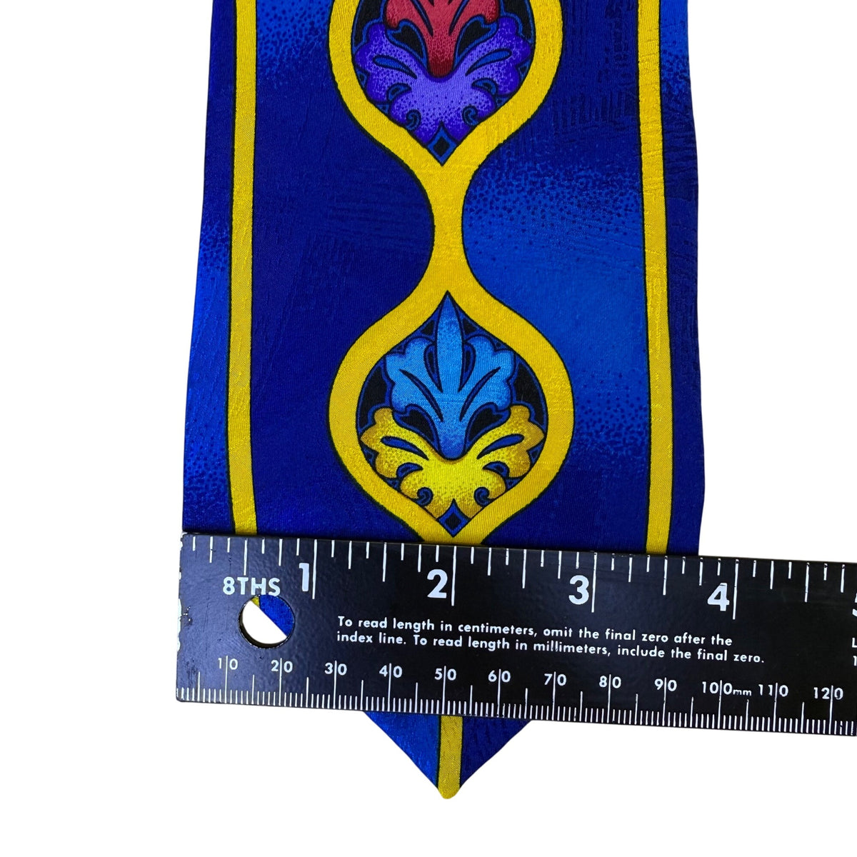 Rush Limbaugh No Baundaries Collections Blue & Yellow Silk Geometric Necktie