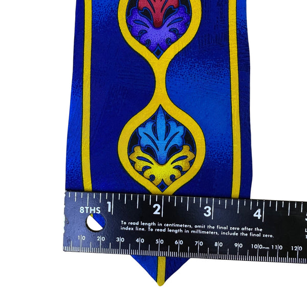 Rush Limbaugh No Baundaries Collections Blue & Yellow Silk Geometric Necktie