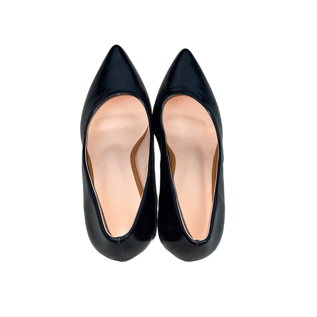 Women's Black Pointed Toe Blocked Pumps Sz 38 - NWOB