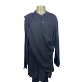 LA HAINE INSIDEUS Women's Black Striped Long Sleeve Button Up Shirt Sz M - NWT