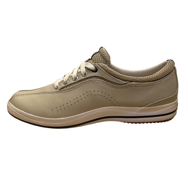 Keds Women’s Grey Leather Perforated Breathable Lace-Up Sneakers Size 8