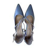 Journee Collection Women’s Blue Faux Leather Pointed-Toe Galvinn Heels Size 7.5