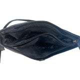 Etienne Aigner Black Croc Embossed Leather Adjustable Strap Shoulder Bag Sz S