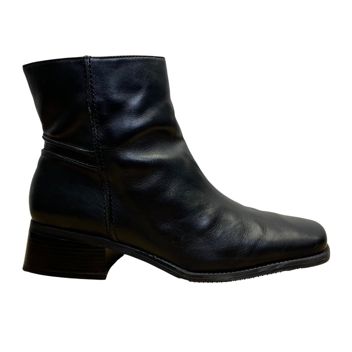 Easy Spirit Women’s Black Leather Anti-Gravity Rouget Ankle Boots Size 12M