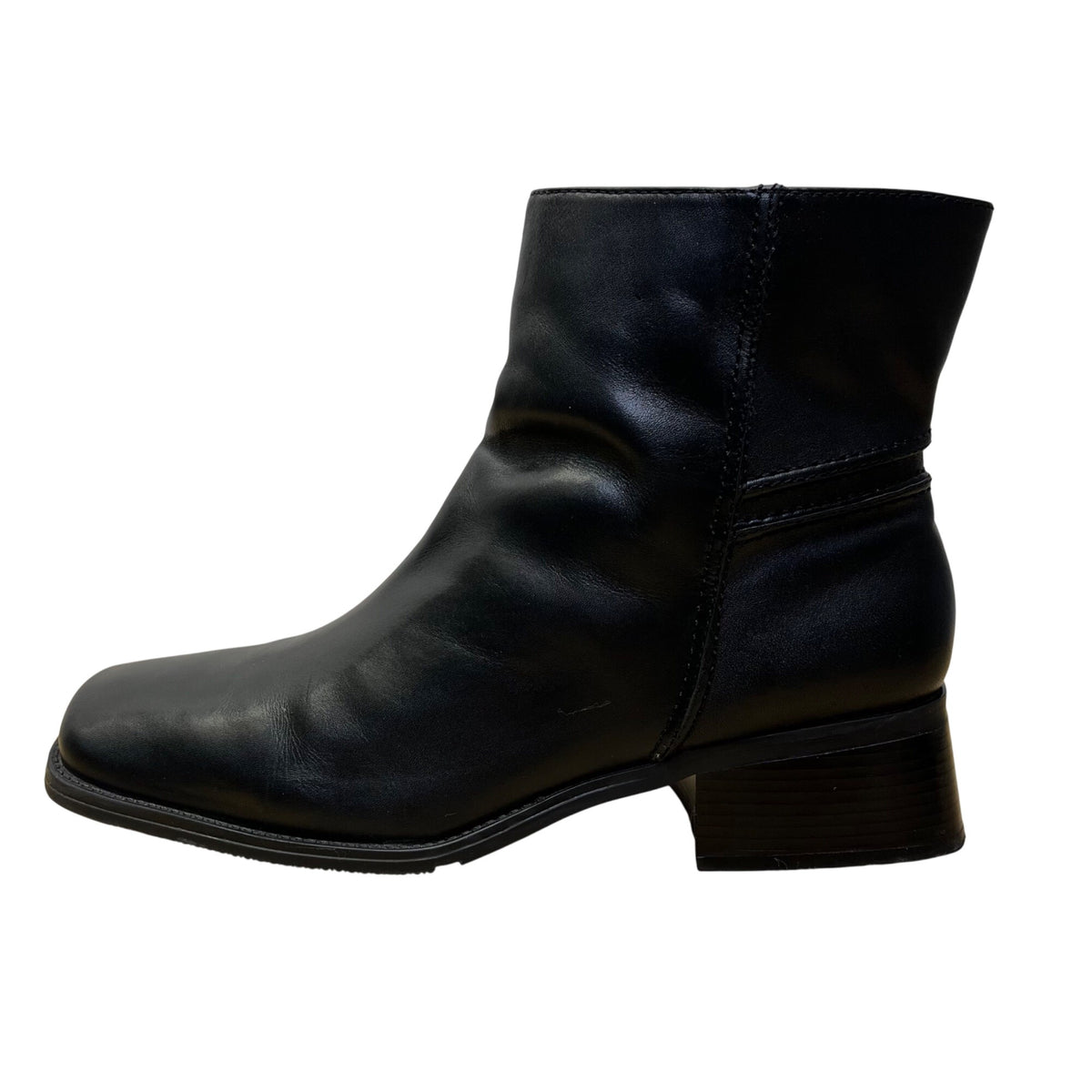 Easy Spirit Women’s Black Leather Anti-Gravity Rouget Ankle Boots Size 12M