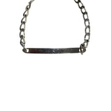 Silver Mens Chain Bracelet With Engraved Plate 