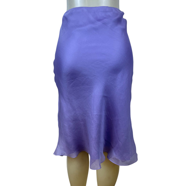 Women’s Purple SkirtLightweight Midi Flowy Hem Size 6