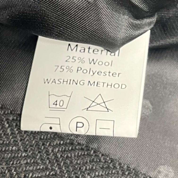 JYDress Women’s Dark Gray Herringbone Vest Button Down Sleeveless Size XL