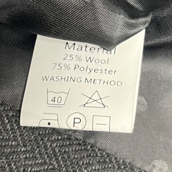 JYDress Women’s Dark Gray Herringbone Vest Button Down Sleeveless Size XL