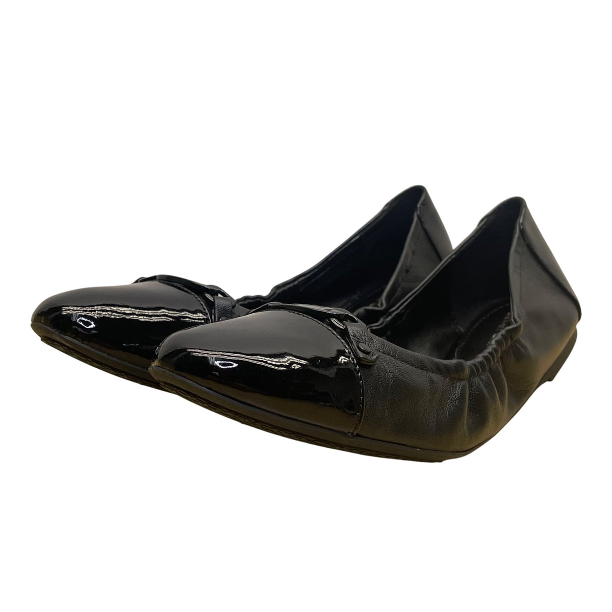 Michael Kors Womens Black Leather Quilted Interior Joyce Ballet Flats Size 10M