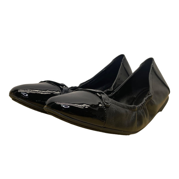 Michael Kors Womens Black Leather Quilted Interior Joyce Ballet Flats Size 10M