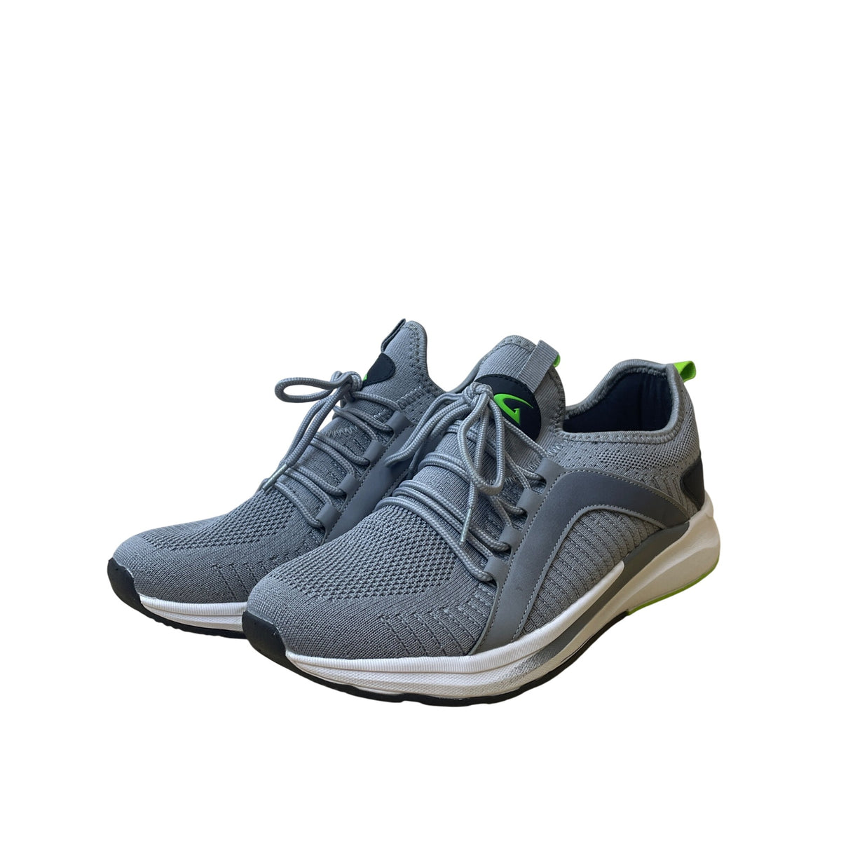 Dream Seek Mens Gray Mesh Athletic Running Shoes Size 9.5 Breathable Lace-Up Lightweight Durable Sole