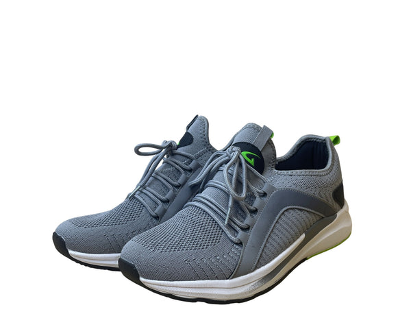 Dream Seek Mens Gray Mesh Athletic Running Shoes Size 9.5 Breathable Lace-Up Lightweight Durable Sole