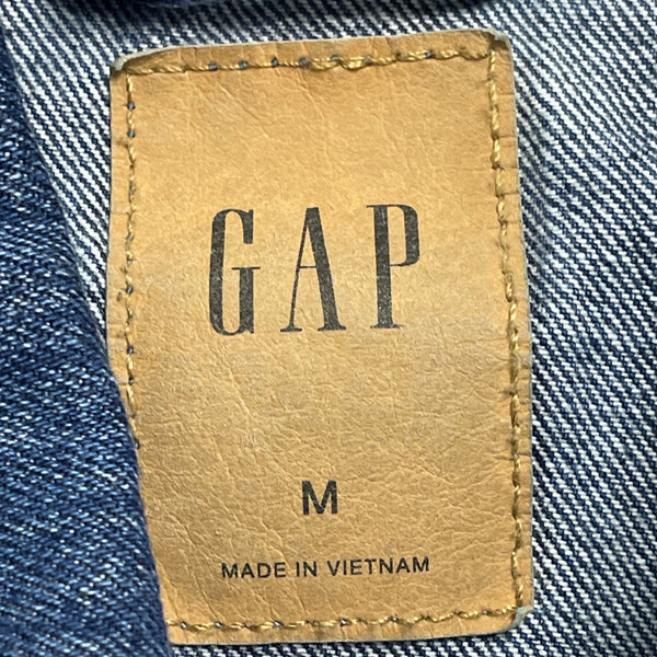 Gap Denim Blue Women's Classic Fitted Trucker Jacket Versatile Casual Style Sz M