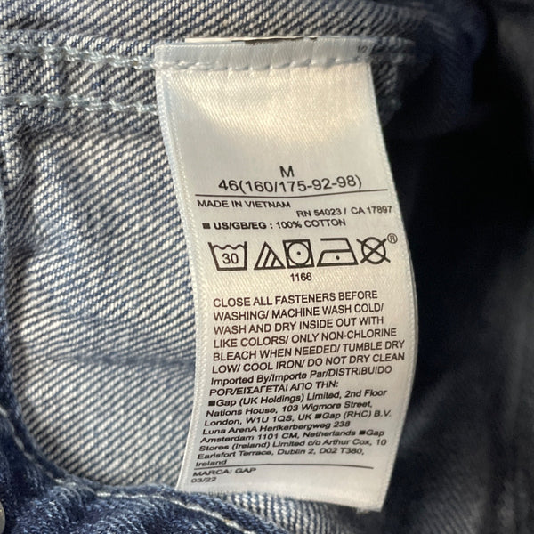 Gap Denim Blue Women's Classic Fitted Trucker Jacket Versatile Casual Style Sz M