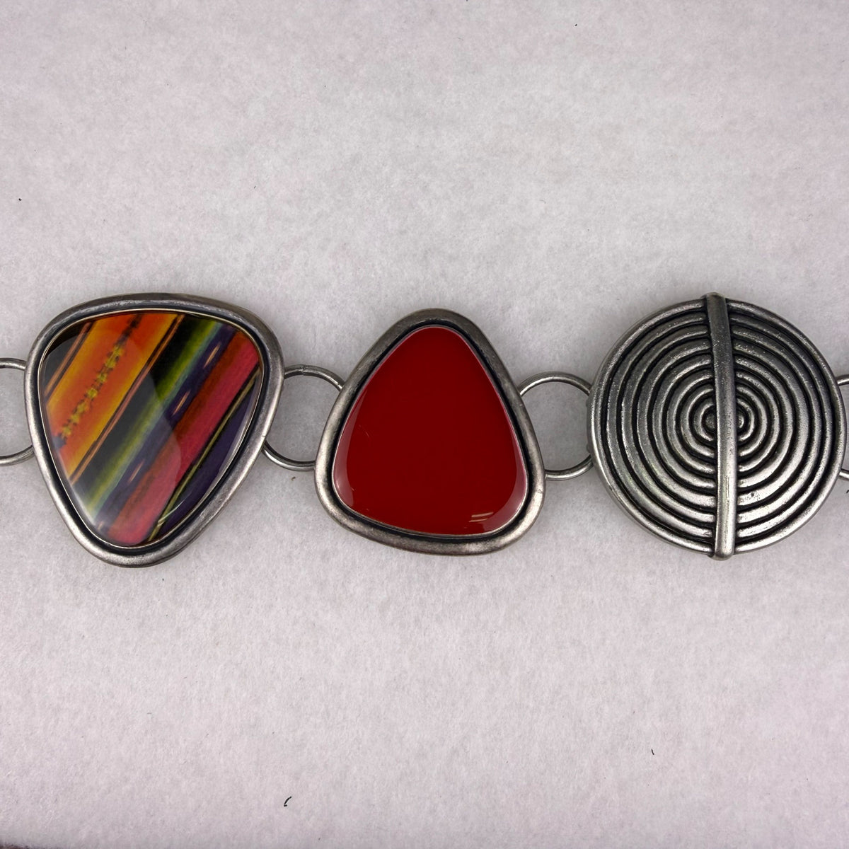 Handcrafted Womens Multicolor Alloy Belt & Adjustable Chain