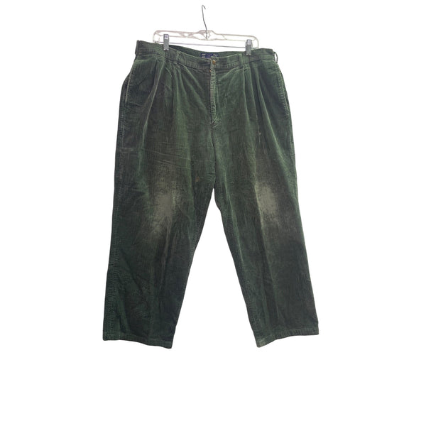 Abercrombie & Fitch Mens Green Cotton Corduroy Pants W38/L30 Country Clothes Relaxed Fit