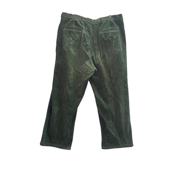 Abercrombie & Fitch Mens Green Cotton Corduroy Pants W38/L30 Country Clothes Relaxed Fit