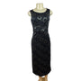 Candalite Petite Women Sleeveless Black Lace Floral Midi Dress Size SP