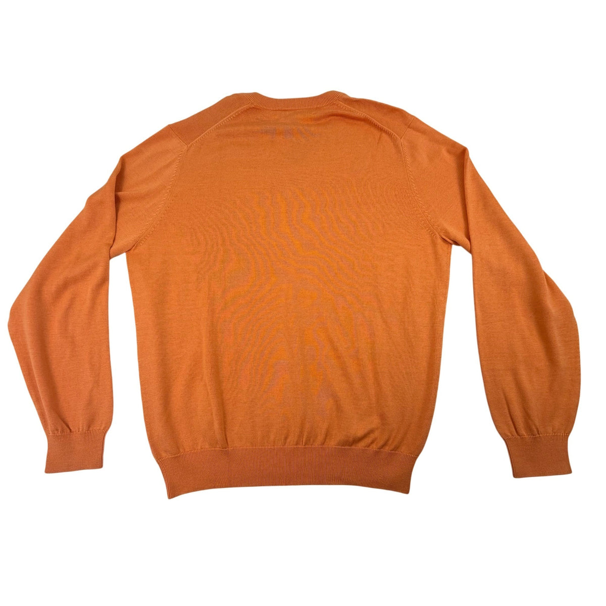 Brooks Brothers Mens Orange Cotton & Silk V-Neck Sweater Size L - New
