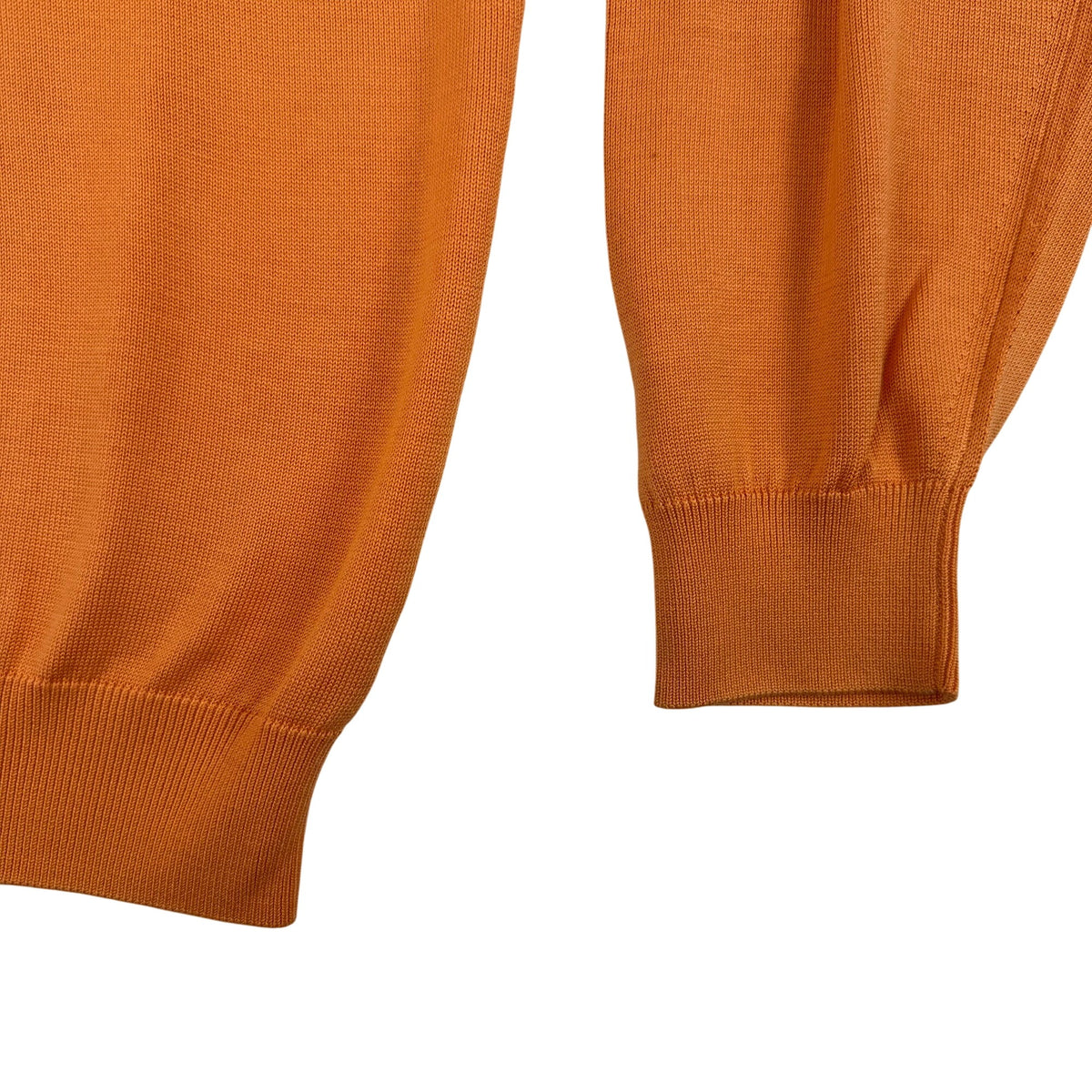 Brooks Brothers Mens Orange Cotton & Silk V-Neck Sweater Size L - New