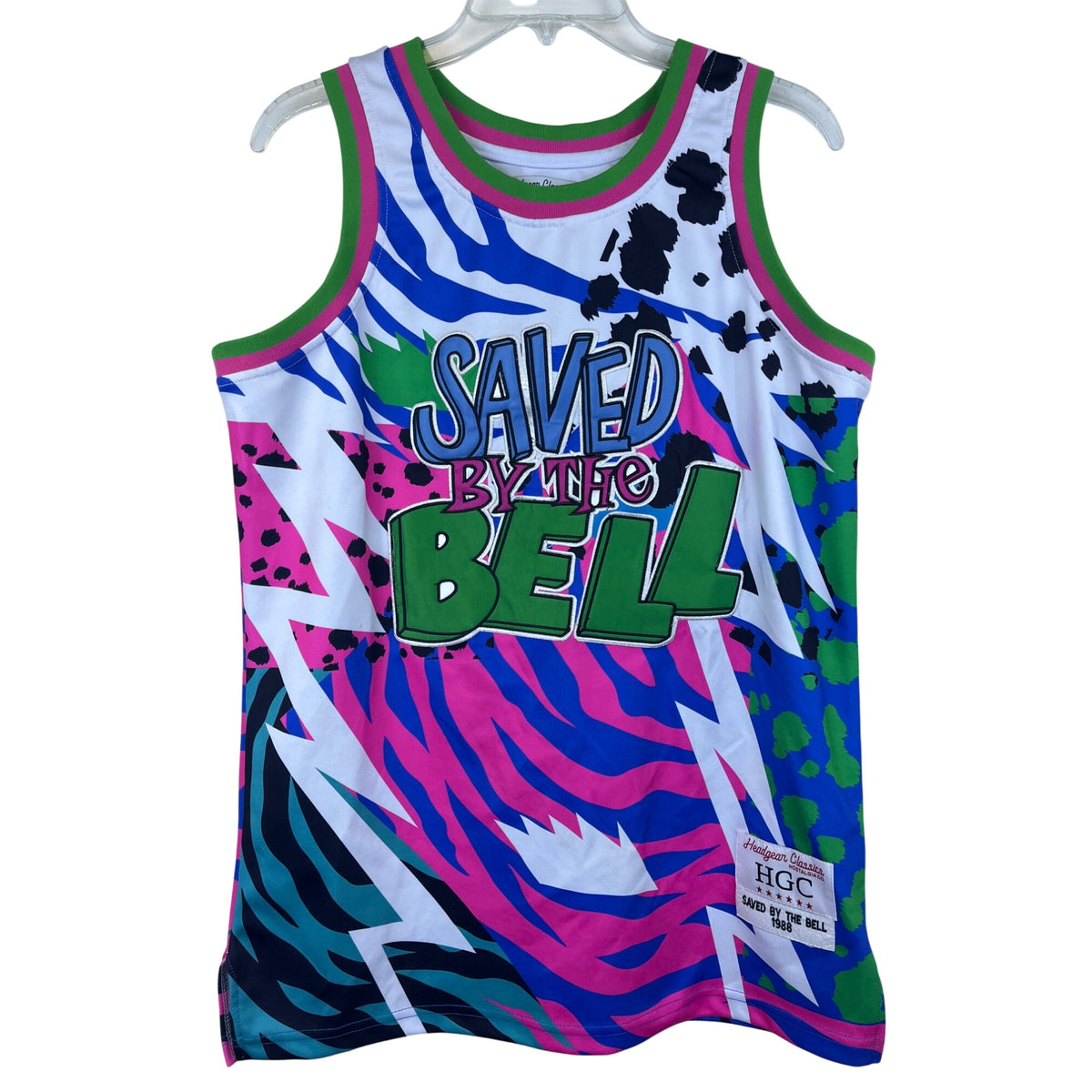 Headgear Classics Mens Multi-Color Polyester Saved By The Bell Basketball Jersey Size S