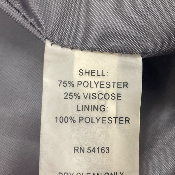 Calvin Klein Womens Gray Pinstripe Blazer Jacket Fitted 2-Button Closure Sz 10