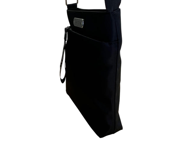 Nautica Diver Black Nylon With Adjustable Strap & Zipper Pocket Crossbody Bag